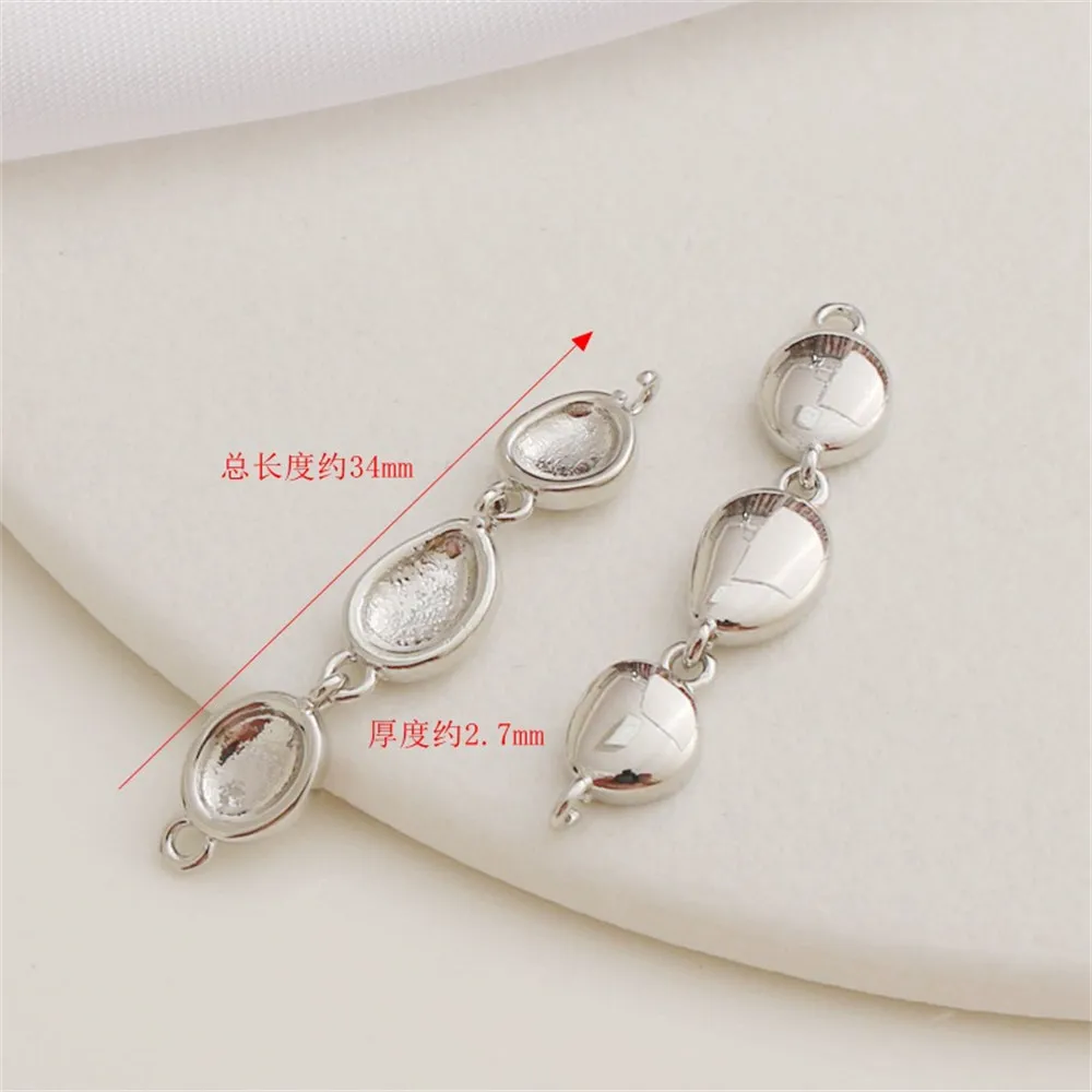 14-каратное золото сохранение цвета гальванический белый K нерегулярный кулон в