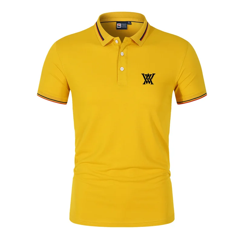 Golf Baseball Shirts Premium Materials Men's Business Wear Casual Patchwork Men's Tops Sports Breathable Polo Shirts