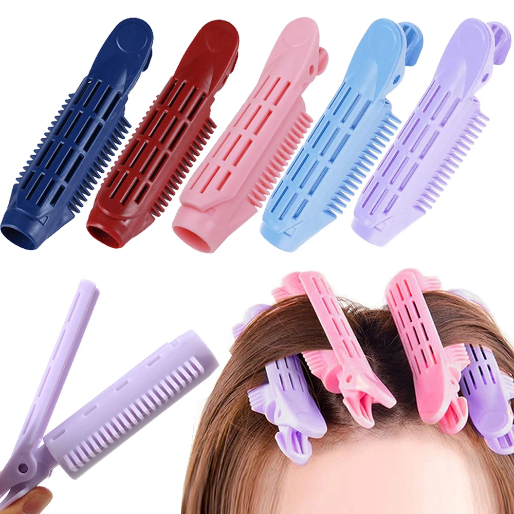

4pcs Natural Fluffy Hair Clip Curly Plastic Hair Root Bangs Sleeping Overnight No Heat Fluffy Clip Women Hairpins Styling Tool
