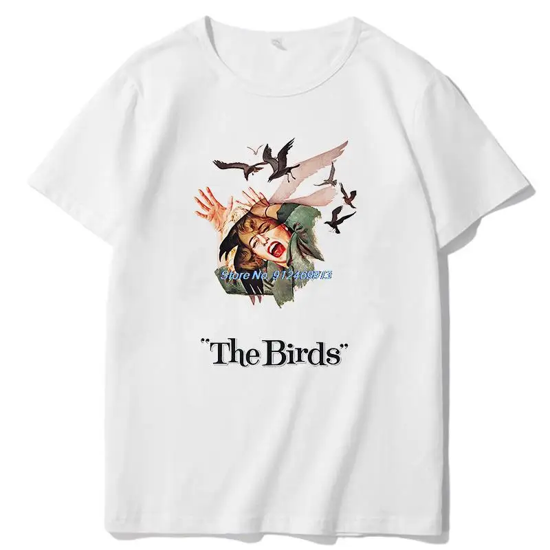 

Birds Movie Poster Classic graphic t shirts Men Short Sleeve Shirt Tees Tops Harajuku Streetwear Summer Men's clothing