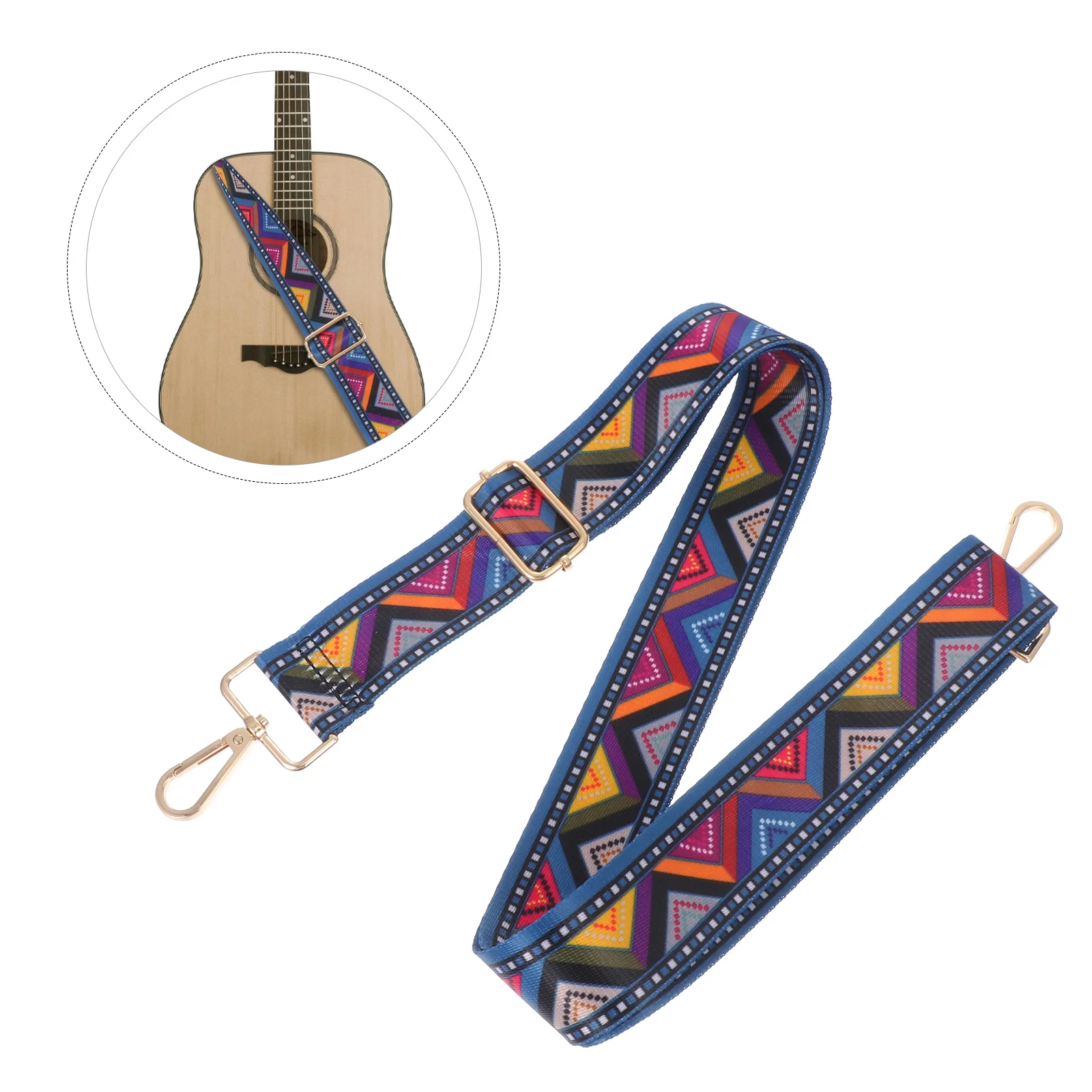 

Banjo Strap Accessory Creative Guitar Chic Belt Backpack Waist Sling Printed Stylish