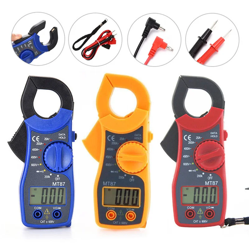 

Amper Clamp Meter Current Clamp Pincers Portable MT87 Digital Multimeter AC DC Voltage Tester Current Voltage Tester
