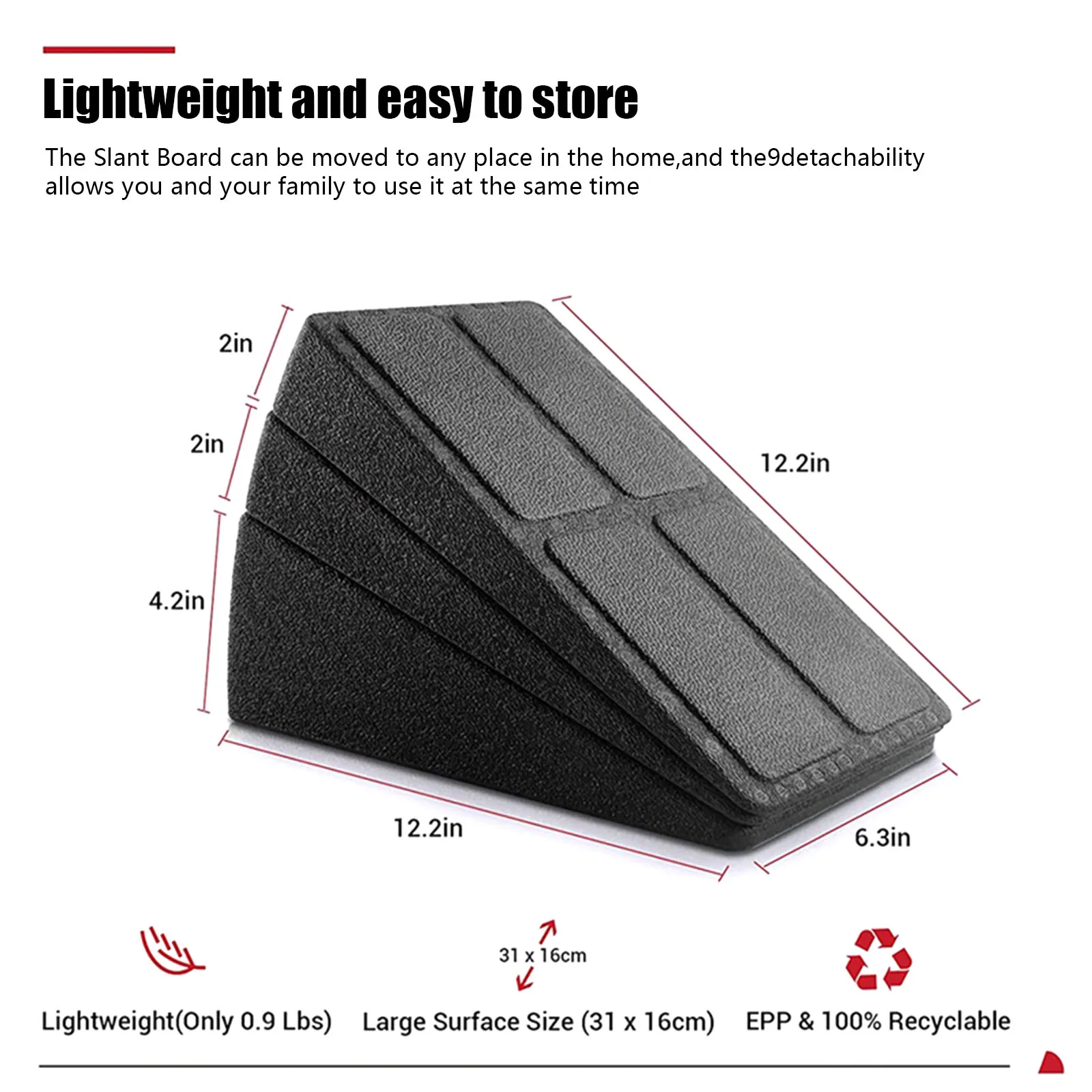 

3Pcs Foam Slant Board Incline Board Calf Stretcher For Physical Therapy Equipment Non-slip Slant Board For Calf Stretching Slant