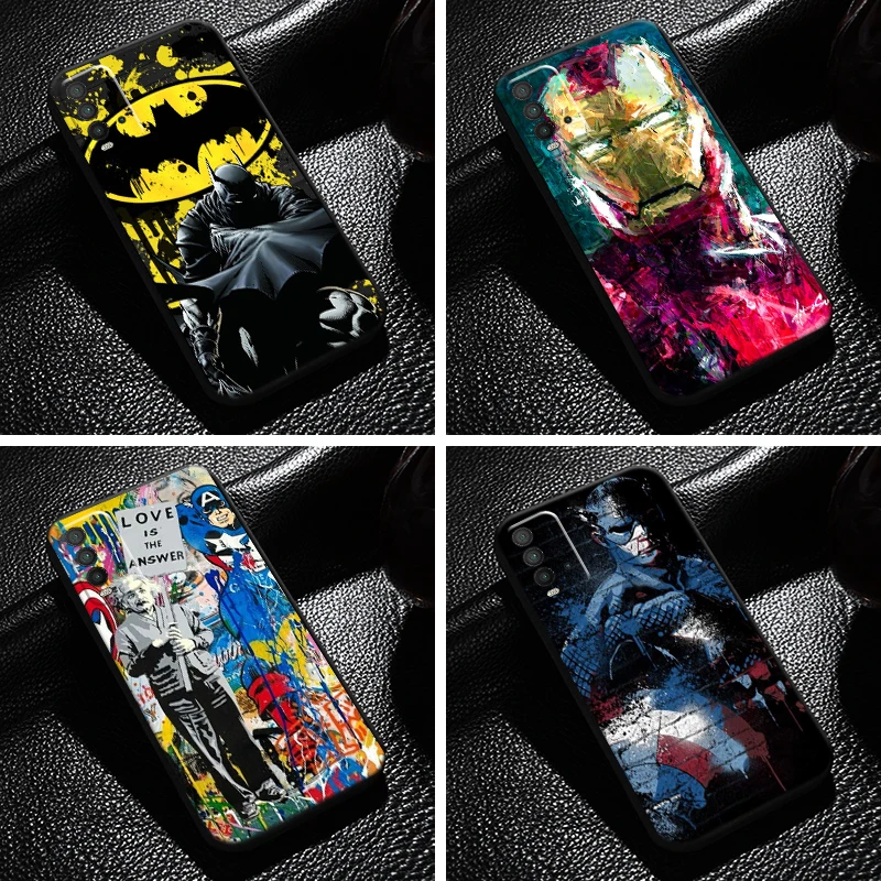 

Marvel Street Graffiti Phone Case For Xiaomi Redmi 9T Silicone Cover Back Carcasa Liquid Silicon Soft Funda