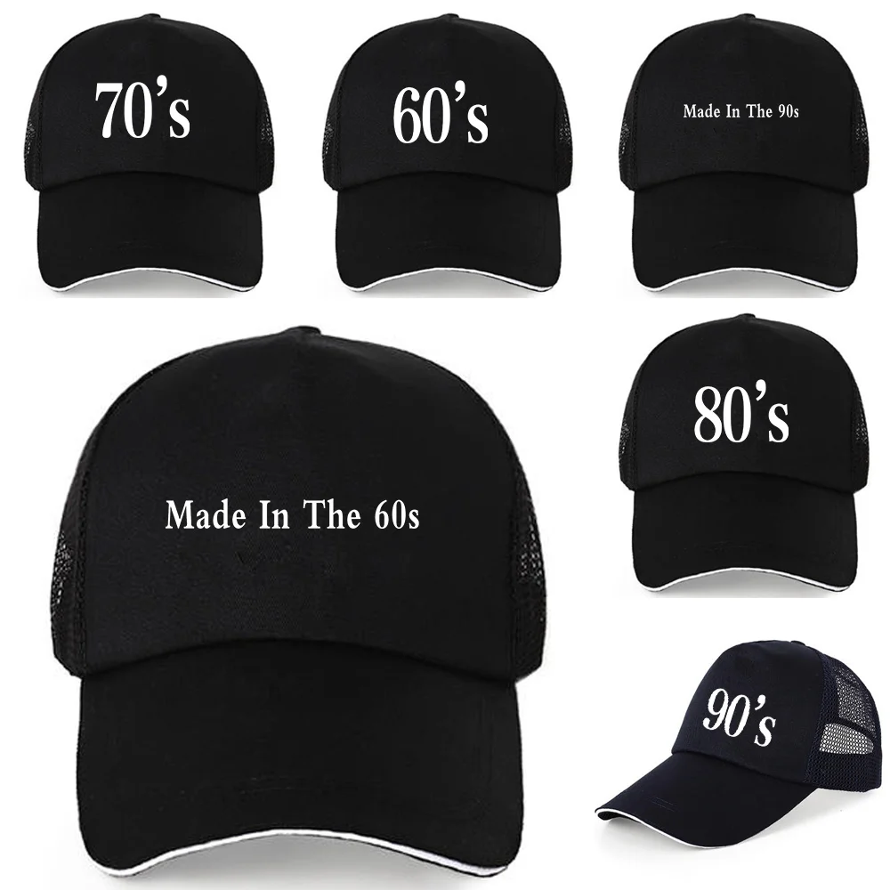 

Spring Summer Cap Women Ponytail Baseball Cap Fashion Hats Men Baseball Cap Cotton Outdoor Years Print Vintag Visor Casual Cap