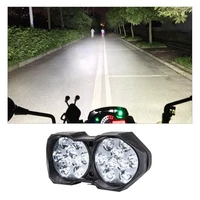 1pc motorcycle 18led headlight 6500k super bright universal motorbike headlight head spot light bulb lamp waterproof