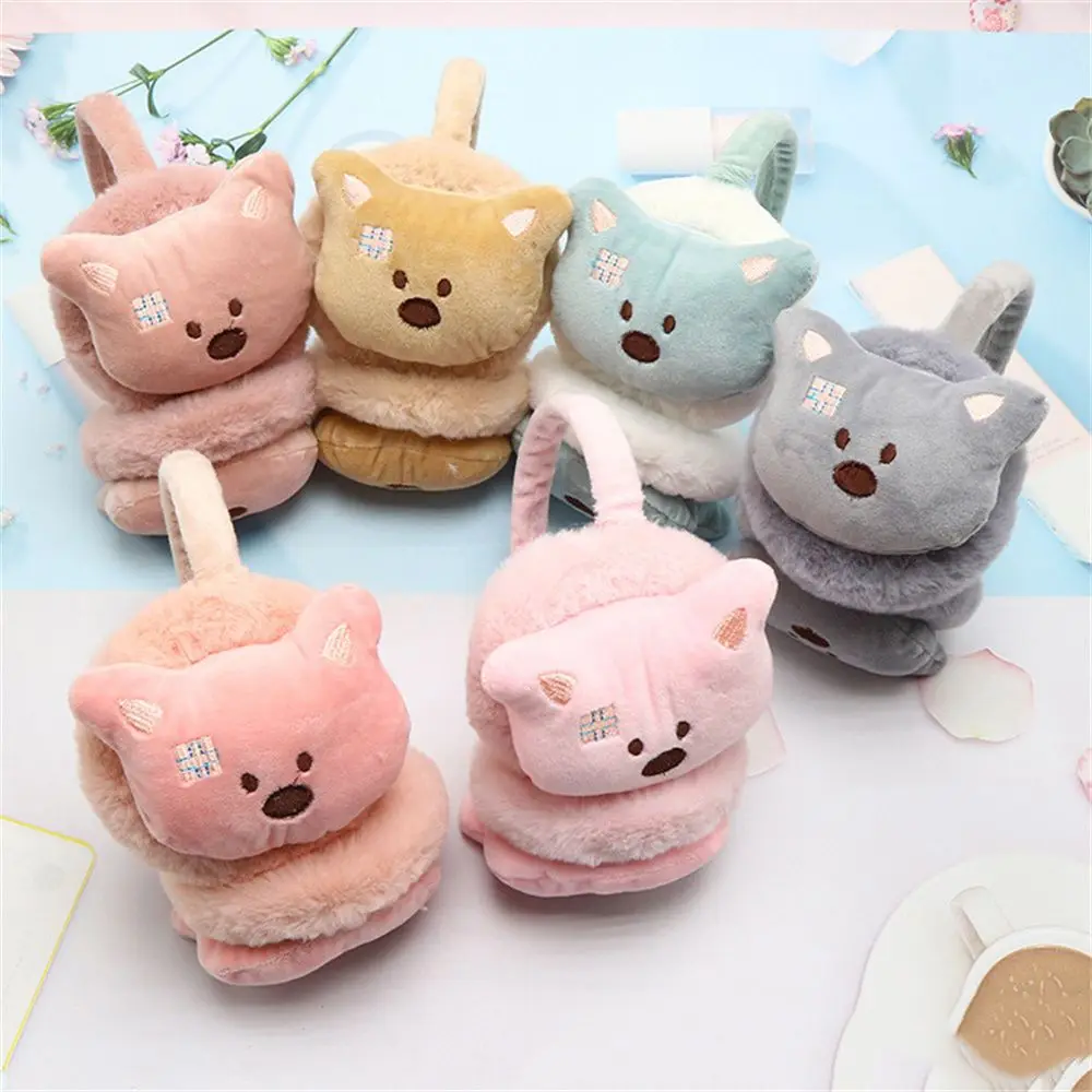 

Gift Cartoon Bear Cold protection Boy /Girl For Baby Children Warm Earlap Winter Plush Earmuffs Ear Protection