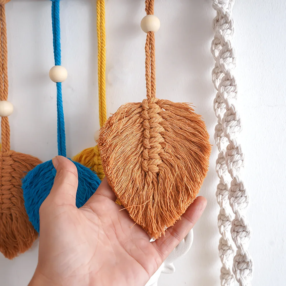 Красочная деревянная полка в форме листа настенная декоративная витрина