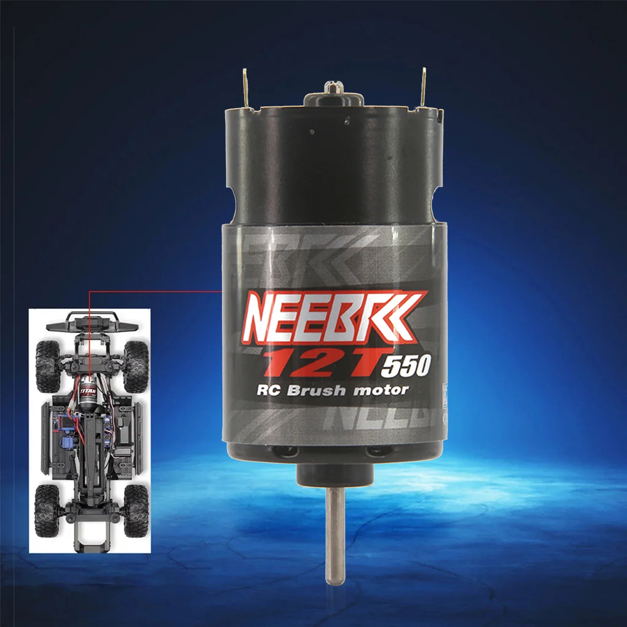 NEEBRC 550 12T 21T 29T 35T 55T Водонепроницаемый матовый двигатель для 1/10 RC автомобиля