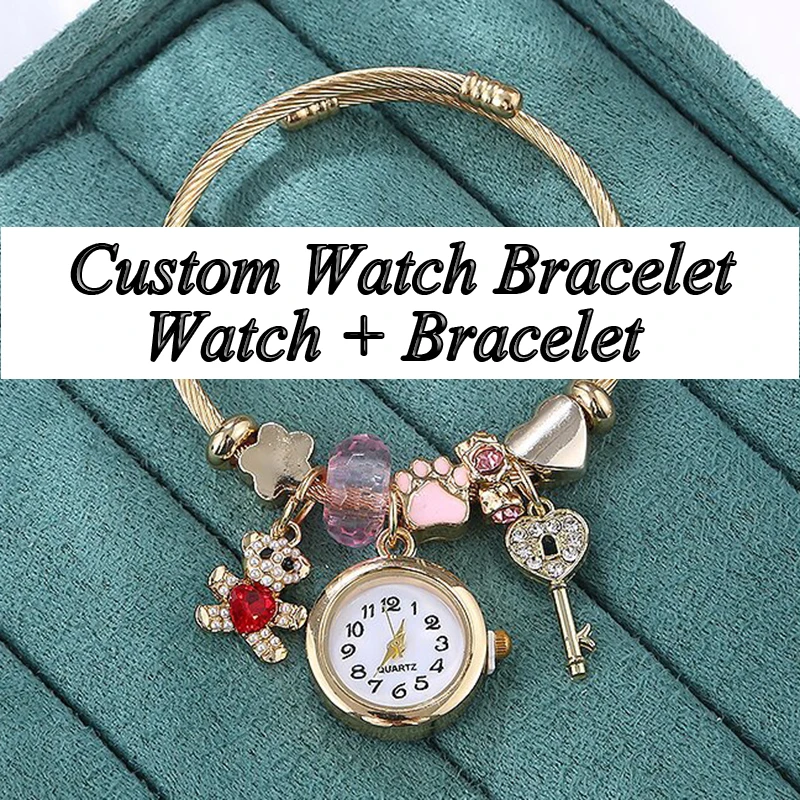 

Personality Custom Quartz Watch Bracelet Beads For Jewelry Making Stainless Steel Bracelets Charms Butterfly Daisy Ballet Dancer