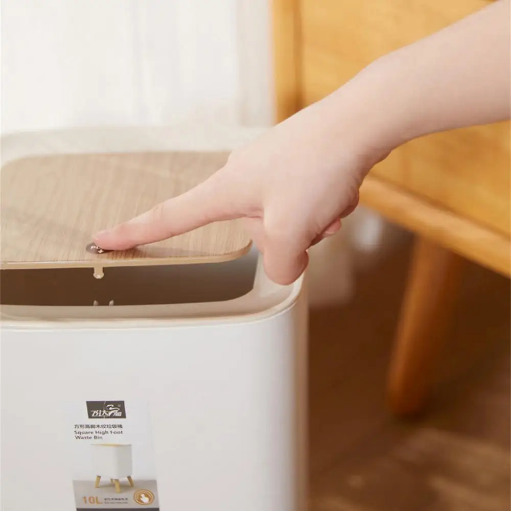 

Nordic Style Garbage Can Large Capacity Kitchen Cabinet Storage Bucket Round Trash Bin For Kitchen Bathroom Bedroom Creative