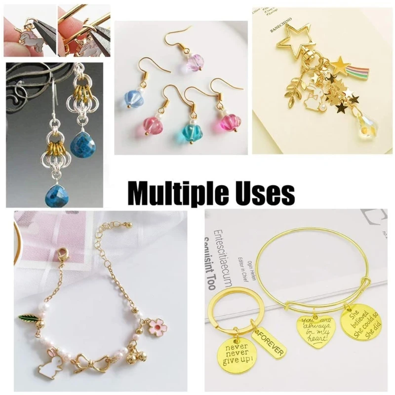 

1Box 4/5/6/7/8/10mm Metal Jewelry Findings Open Single Loop Jump Rings