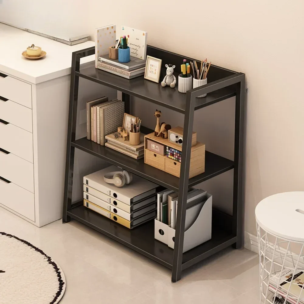 Открывающийся книжный шкаф для гостиной многоуровневый стеллаж хранения