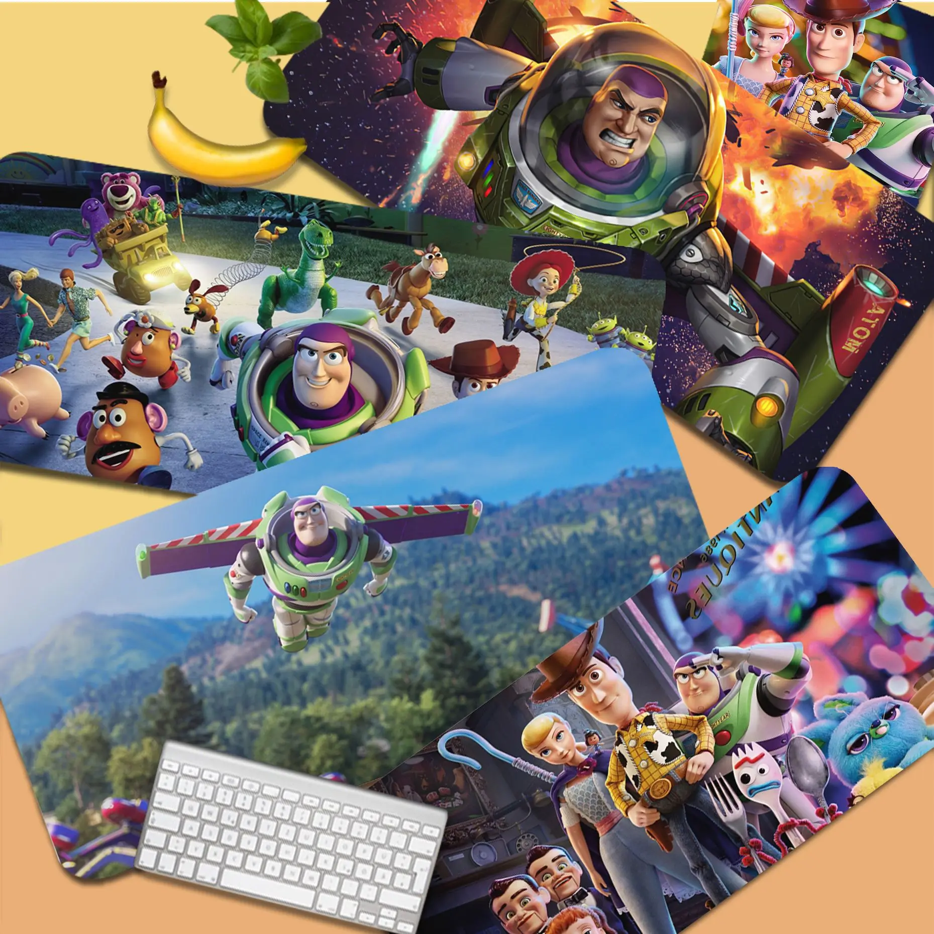 

Disney Cartoon Disney Toy Story Woody Buzz Lightyear Boy Natural Rubber Gaming Mousepad Desk Size Game Keyboard Pad For Gamer