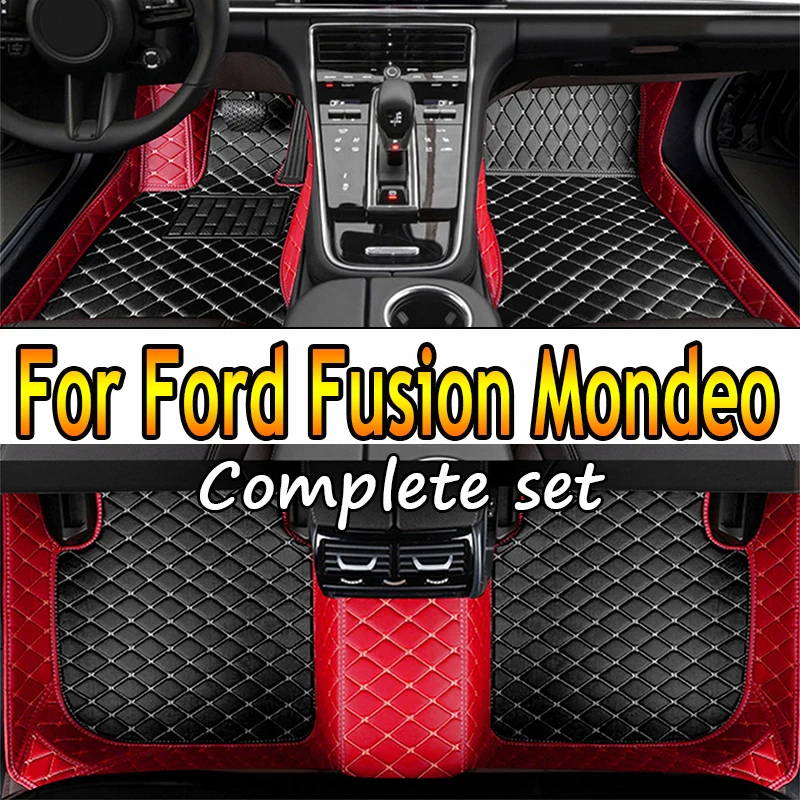

LHD Carpets For Ford Fusion Mondeo 2016 2015 2014 2013 Car Floor Mats Leather Custom Waterproof Accessories Rugs Decoration
