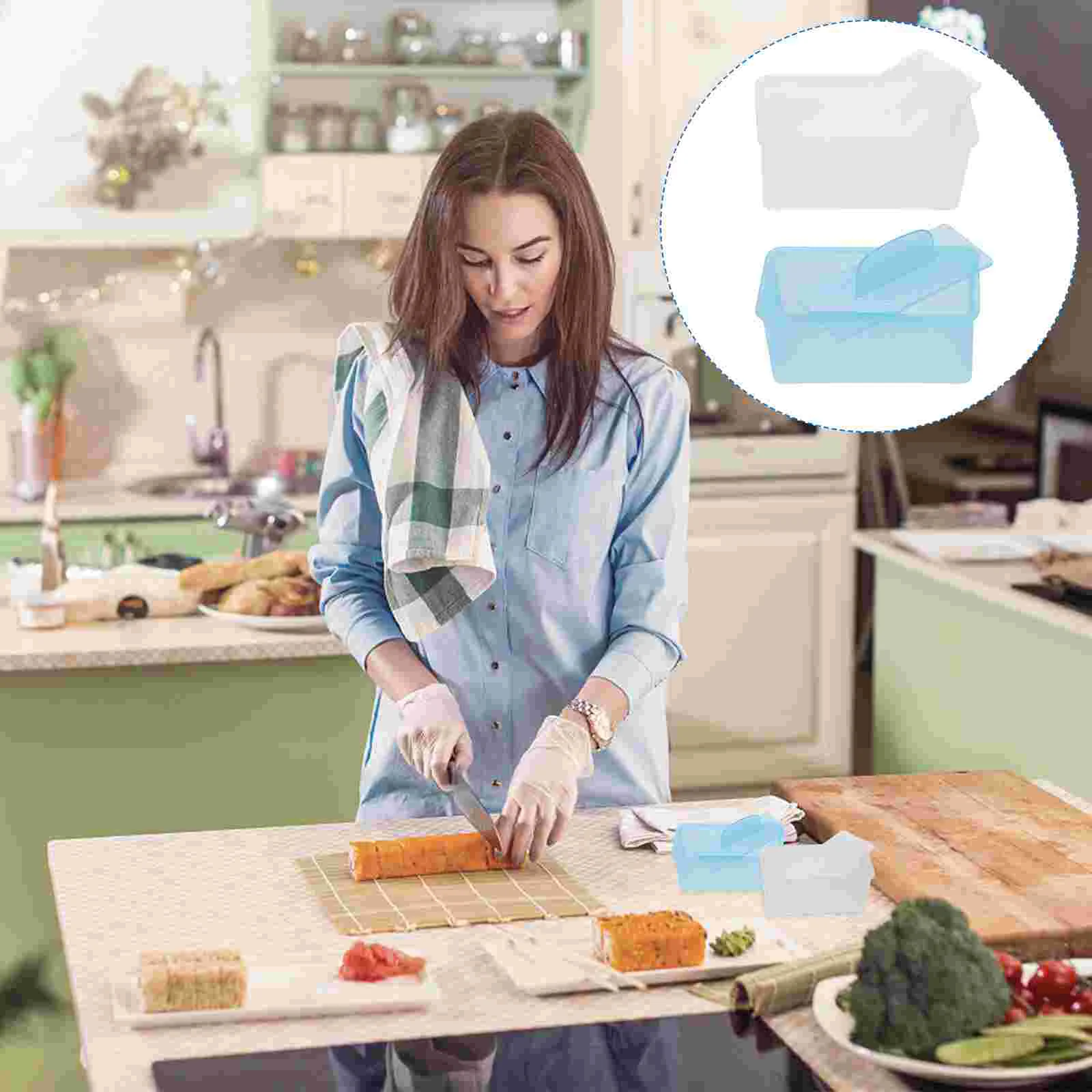 

Sushi Mold Maker Rice Musubi Press Spam Onigiri Making Mould Roll Diy Tool Japanese Nigiri Rectangular Meat Luncheon Tools Box
