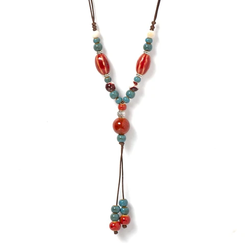 Красное керамическое ожерелье Midofare