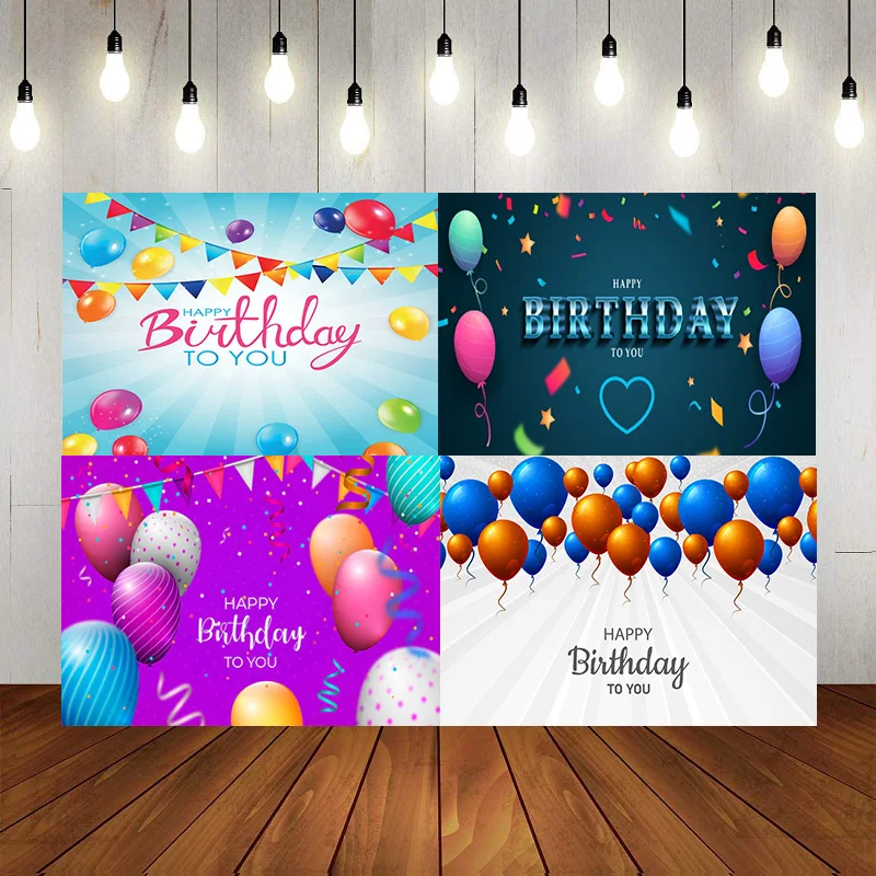 

Happy 1st Birthday Photography Backdrop Banner newborn Background Banner Decoration Party Baby Shower Balloon Princess Prince