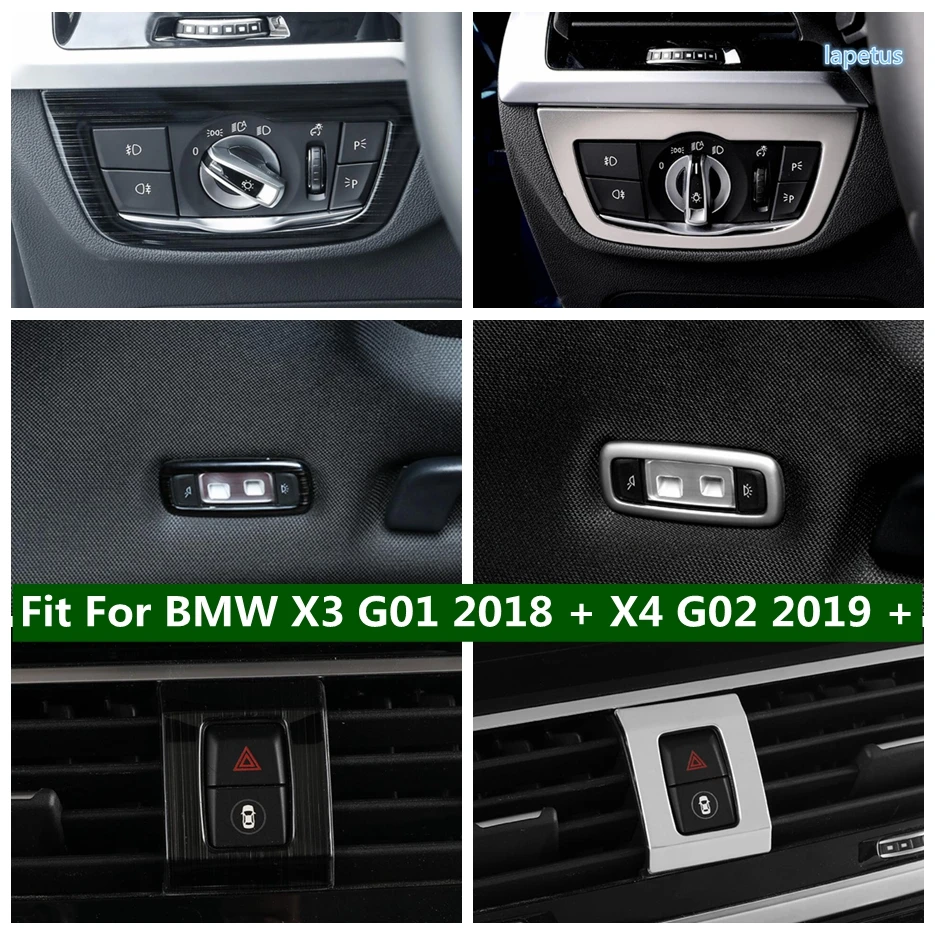 

Headlight Fog Lamp Switch Panel Emergency Light Button Cover Trim Interior Parts For BMW X3 G01 2018 - 2022 X4 G02 2019 - 2021
