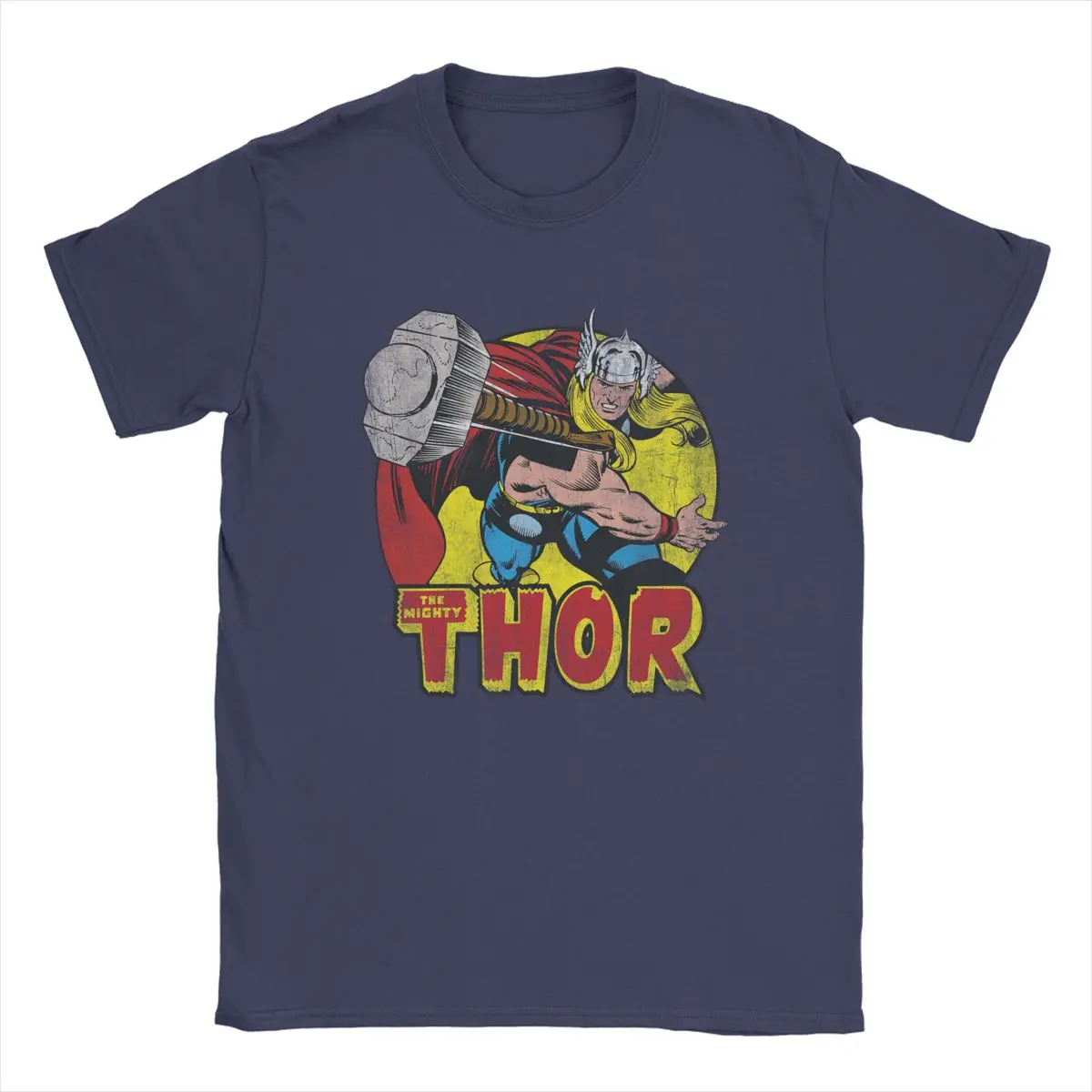 Marvel Thor Springs Into Action Men T Shirts Funny Tees Short Sleeve O Neck T-Shirt 100% Cotton Original Clothes