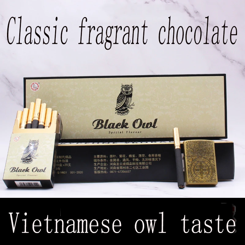 

3 Kinds Black Devil Chocolate Flavor Tea Cigarettes no nicotine quit smoking no tobacco no tar