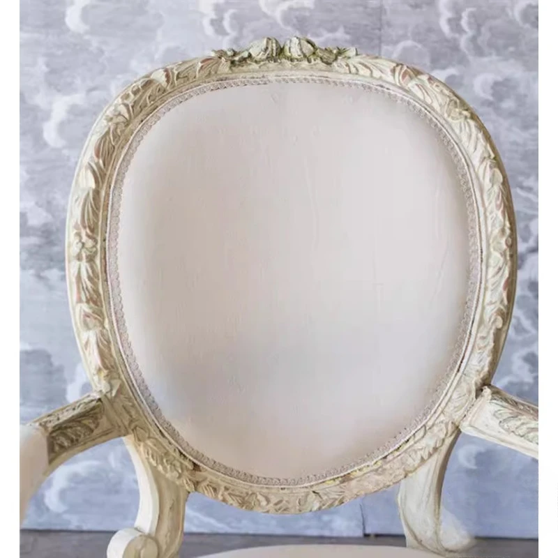 Французское легкое роскошное ретро-кресло в американском стиле резьба по дереву