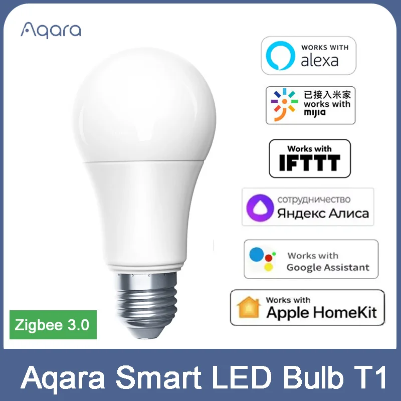 

Aqara Smart LED Bulb T1 Smart home Color E27 2700K-6500K smart Light Work with MI Home App alexa ifttt google homekit Alice APP