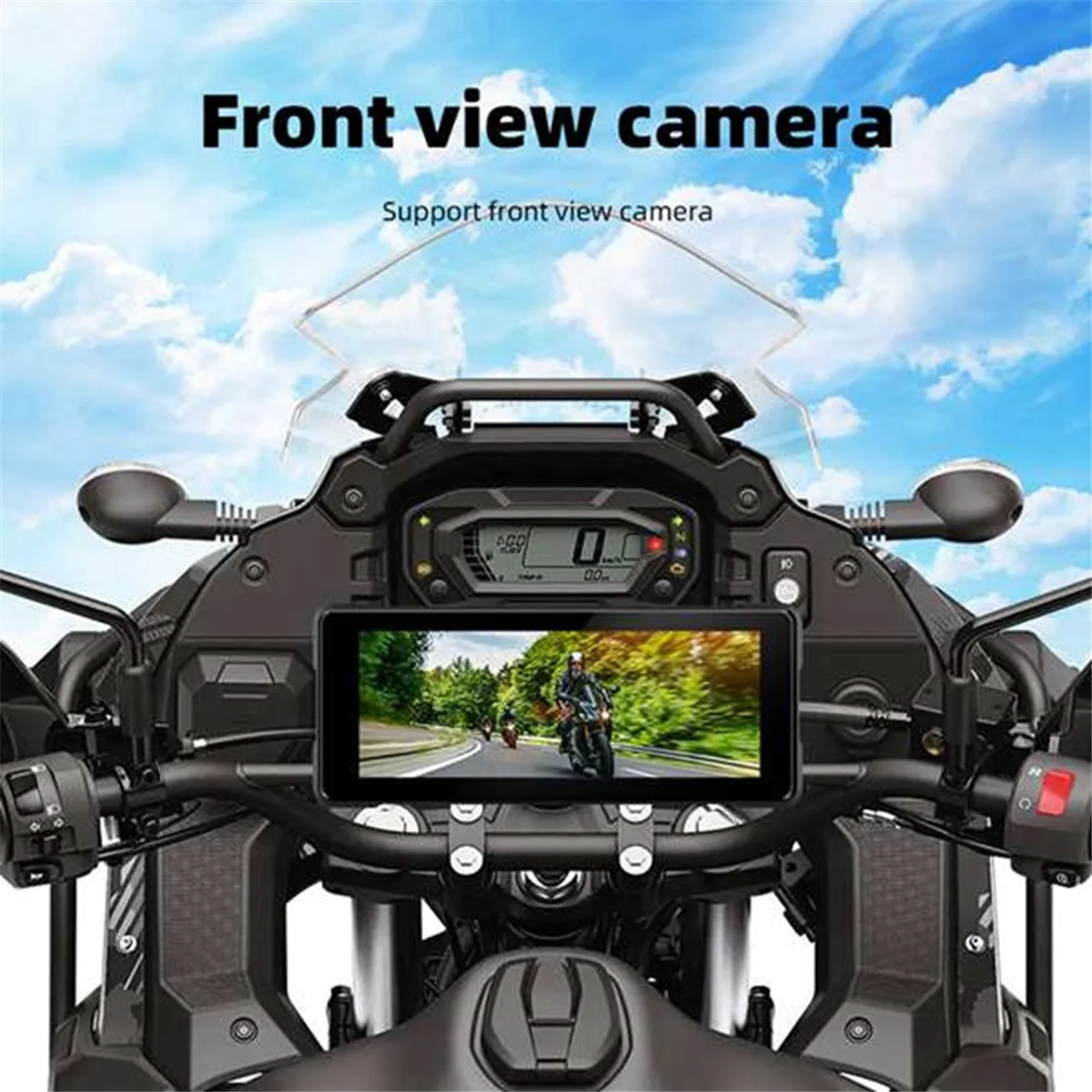 7-дюймовый мотоциклетный беспроводной Carplay и Android Auto передняя задняя камера