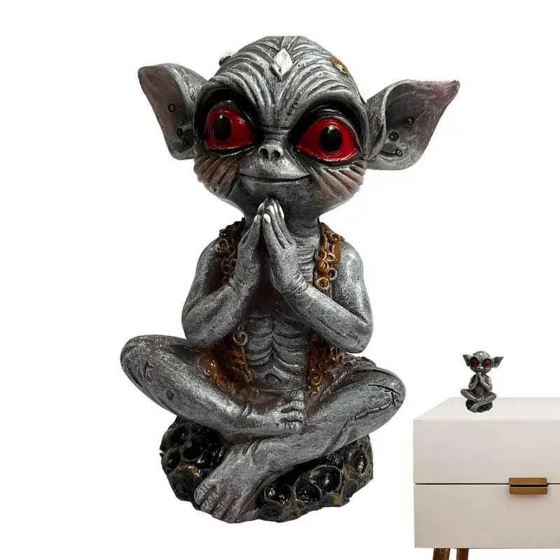 

Alien Statue Garden Decor Resin Alien Sculpture Statues Art Outdoor Yard Art Resin Figurine Decorations Alien Statue Ornaments