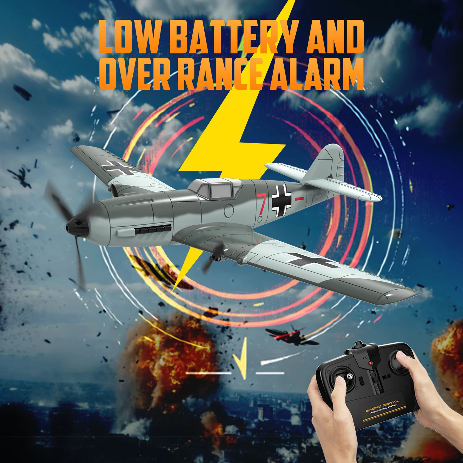 Фото VOLANTEXRC FW190 RC самолет 2,4G 3CH умный баланс EPP планер истребитель 400 мм фиксированный участок с 6-осевым гироскопом стабилизатор RTF планер №4