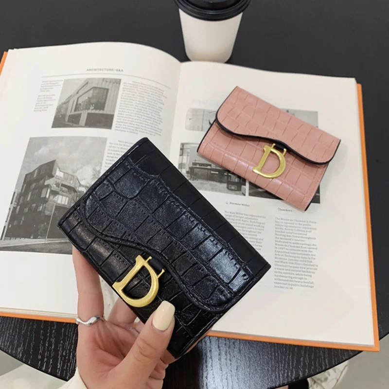 

Women Card Holder Short Wallet Mini Women's PU Letter Wallet Multi-Card Card Holder Small Bag Multi-functional Purse Clutch Bag