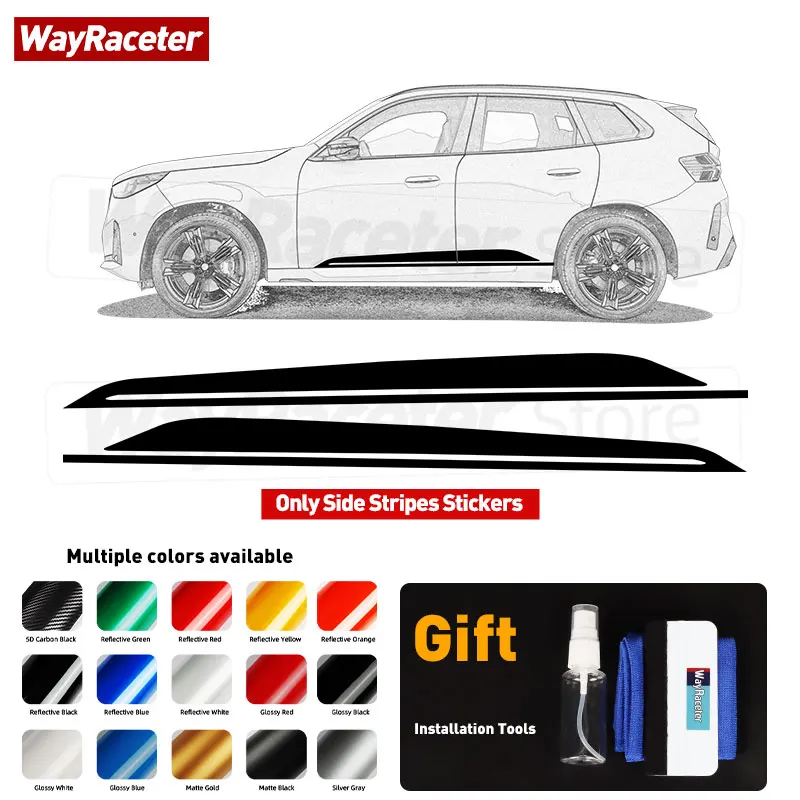 

Креативная виниловая наклейка на крышку двигателя M Performance, наклейка на боковую полоску на дверь для BMW X3 2025 G45 Sport M50i 20 30 2024, аксессуары