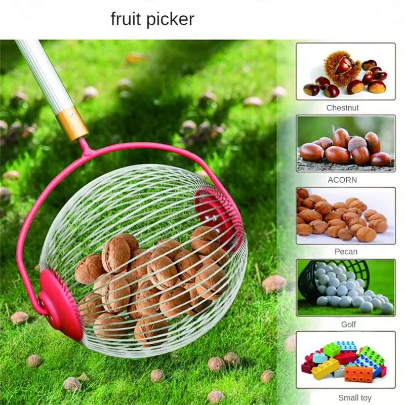 

Nut Gatherer Fruit Collector Garden Rolling Nut Harvester Fruit Picker Without Telescoping Pole for Picking up Walnut Chestnut