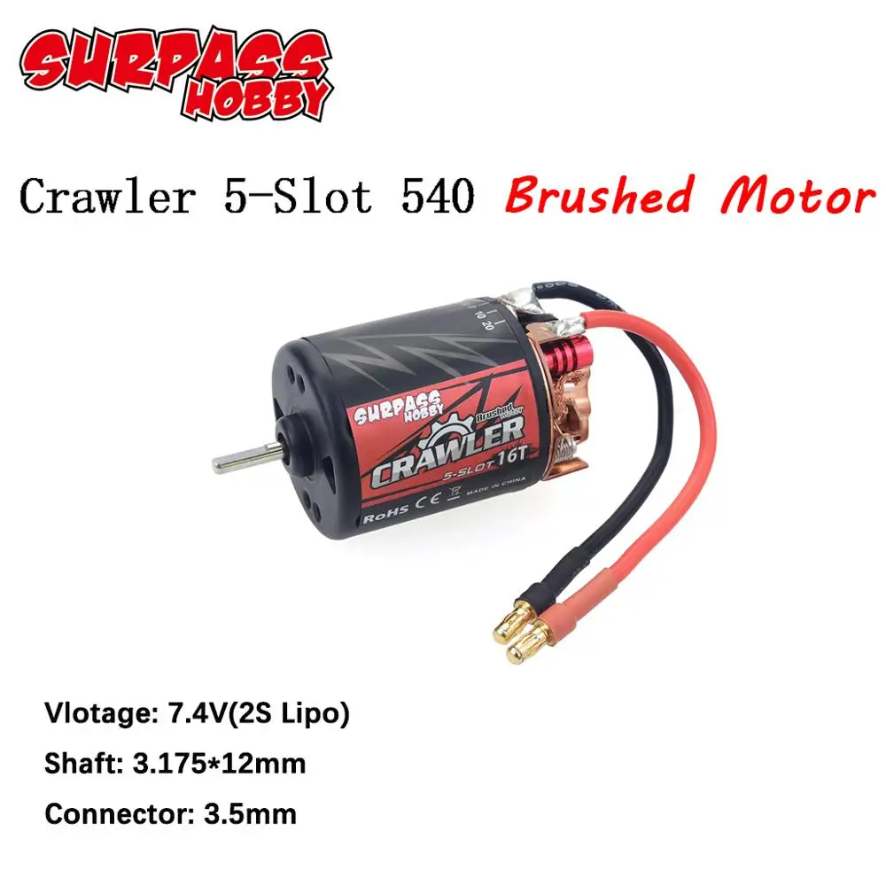 Машинка с щеточным двигателем SURPASS HOBBY 540, модель 1/10 на радиоуправлении с 5 лотками, 11T, 13T, 16T, 20T для HSP, HPI, tamiya, Kyosho, TRAXXAS, Yokomo, WLtoys