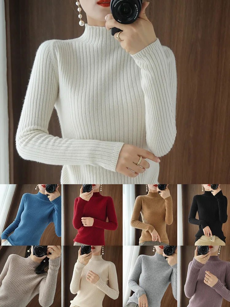New Autumn Winter Top Pull Femme Half 