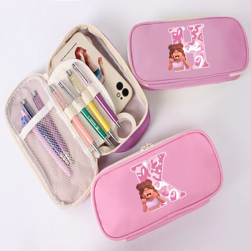 Пенал Roblox с буквой A B C школьные принадлежности канцелярские детская