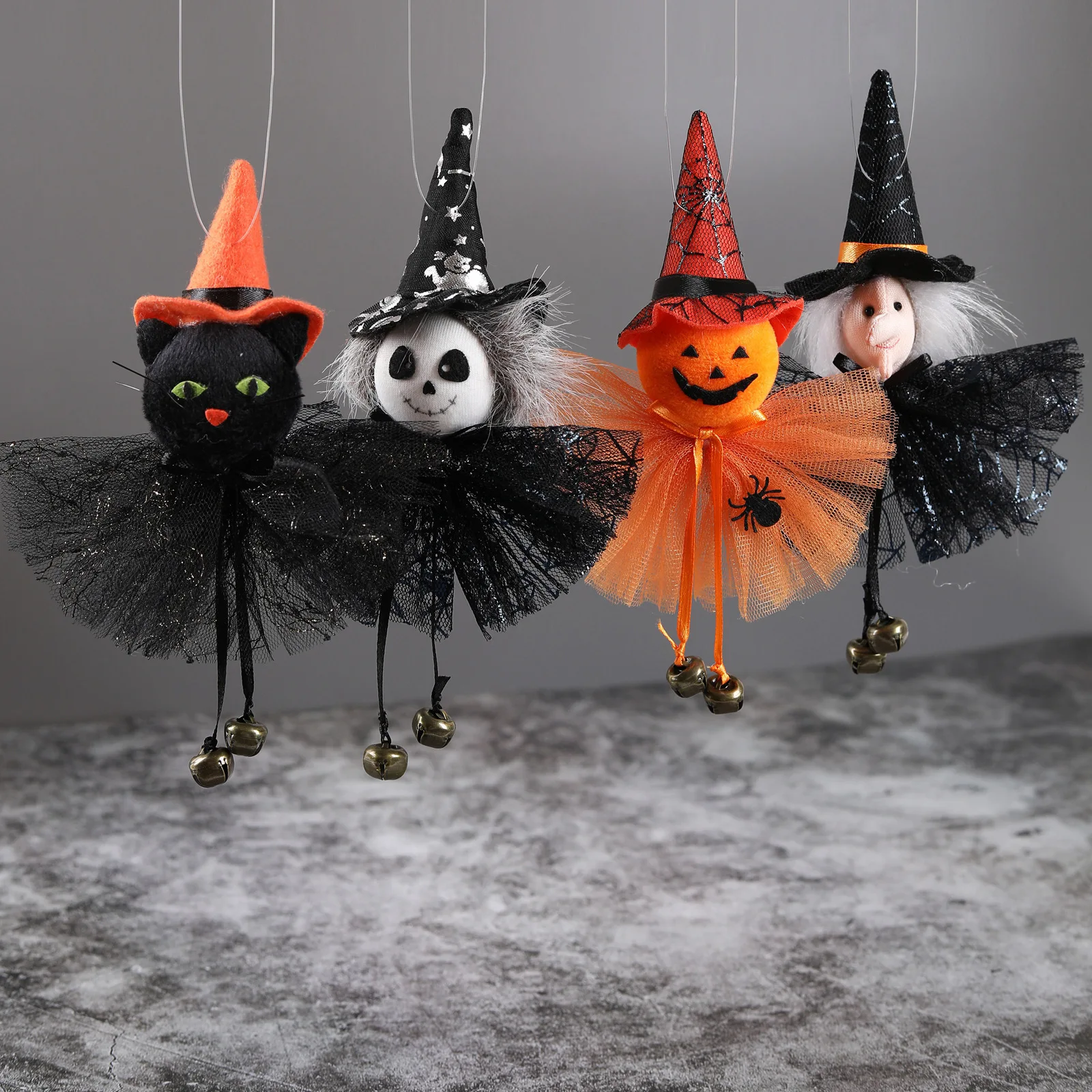 

Halloween Decoration Party Bar Decoration Pumpkin Ghost Witch Black Cat Charm Scary Witch Pendant