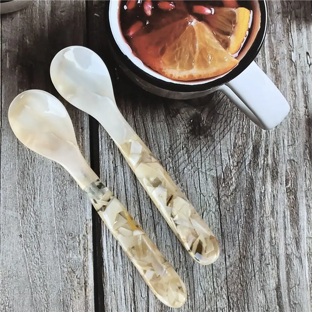 

Seasoning Condiment Scoop Tableware Coffee Conch Stirring Teaspoon Shell Spoon Fork Ice Cream Dessert Spoon