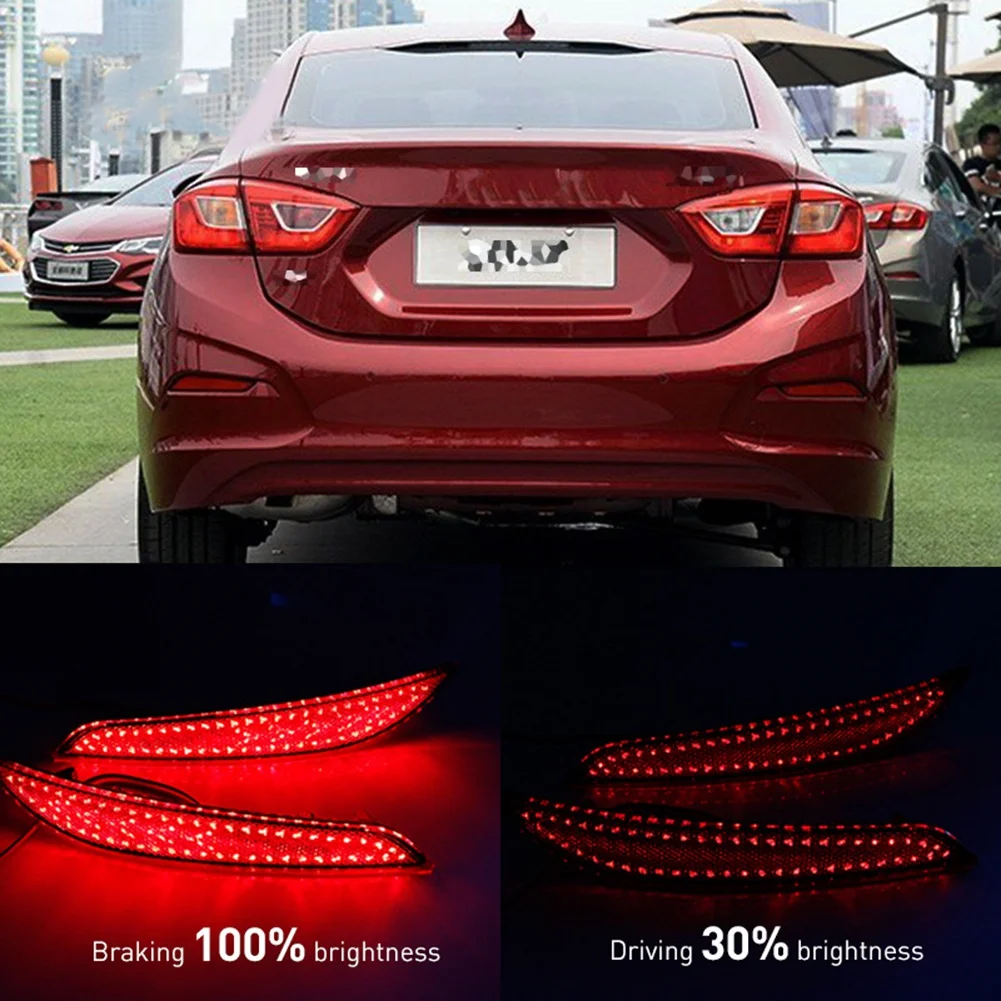 

Rear Bumper LED Fog Brake Light Reflector Parking Turn Signal Stop Lamp Warning for Chevrolet Cruze 2016 2017 2018