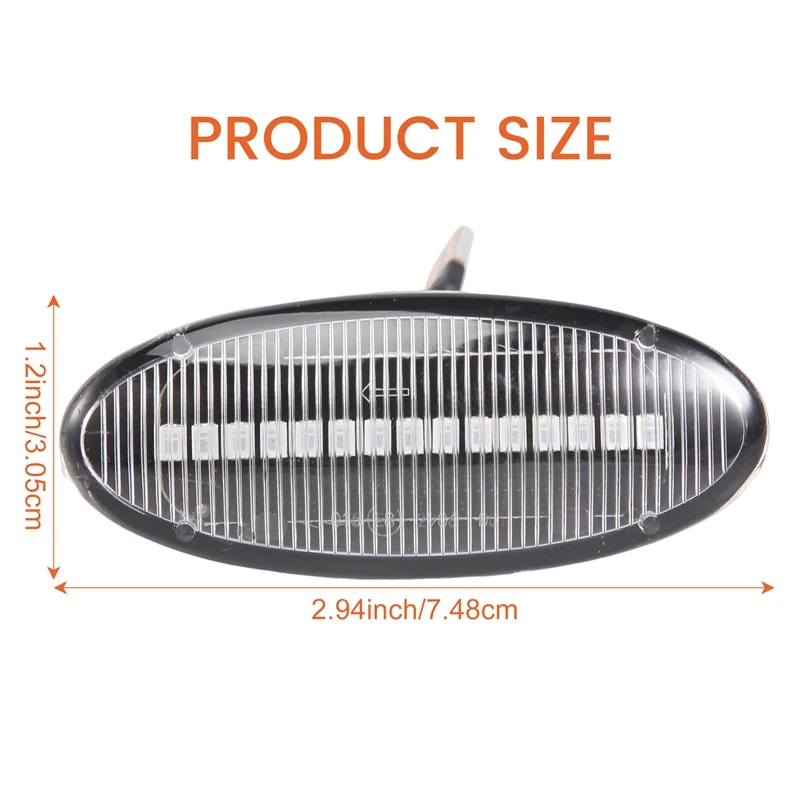 Автомобильный светодиодный динамический боковой габаритный фонарь указатель