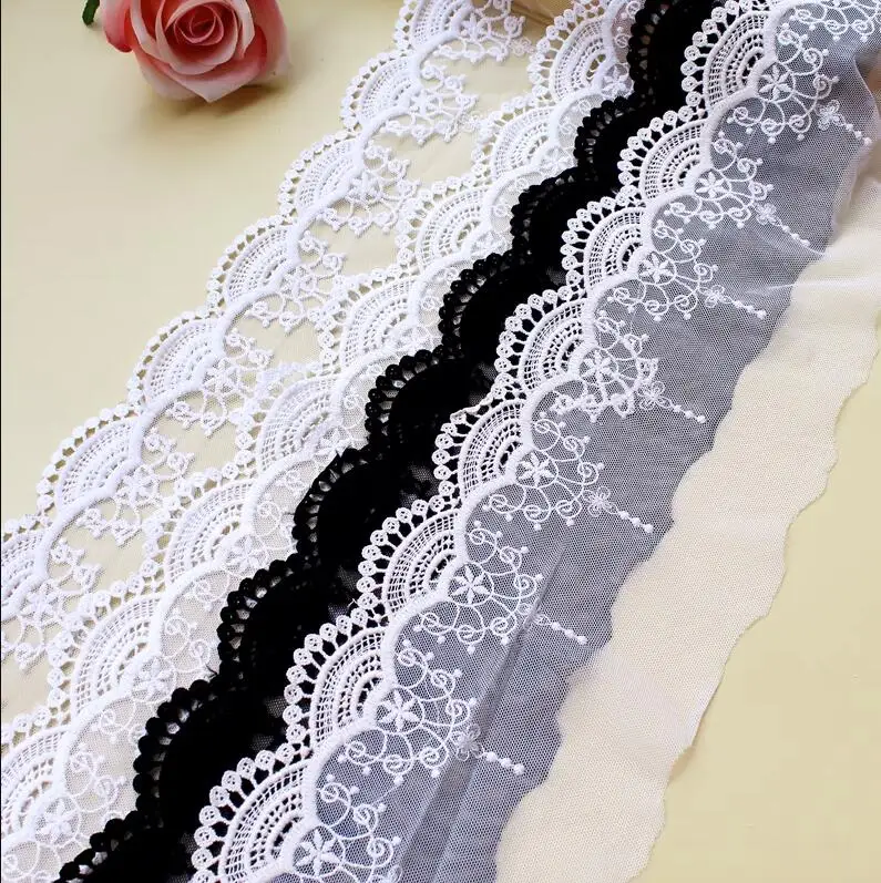 Ширина 12 см 2 искусственных вышивания искусственная кружевная отделка