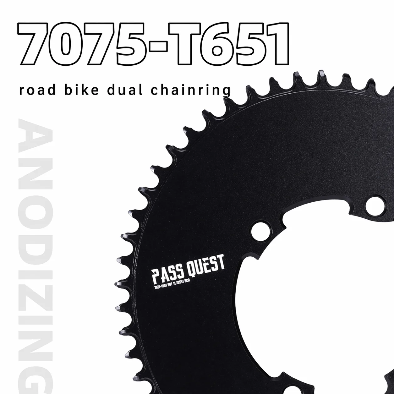 Фото Звезда шестерни PASS OUEST Narrow Wide 110BCD для R7100 R8100 R9200 Star 40T 42T 44T 46T 48T 50T 52T, аэродинамическая звезда шестерни №2