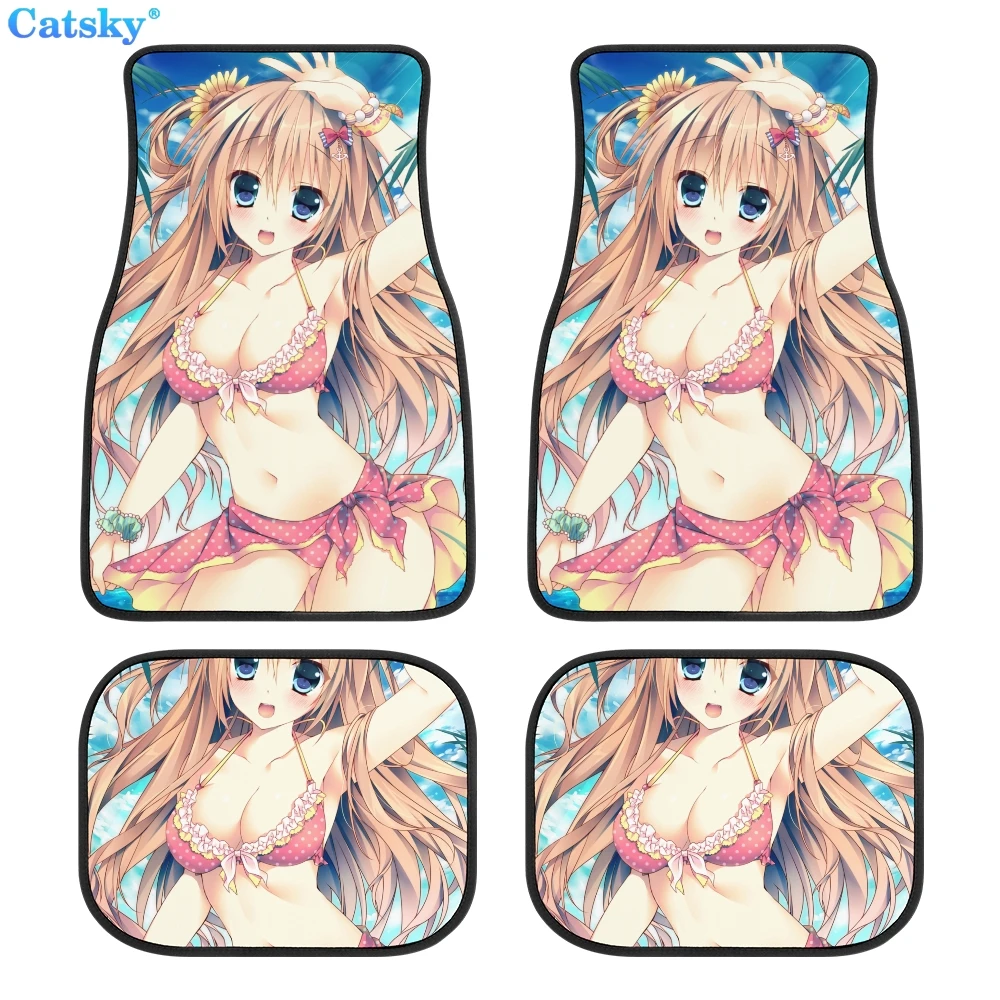 

Anime girl Car Floor Mats Hippie Car Mat Car Accessories Gift Stoner Gift Retro Car Accessories Interior Car Decor