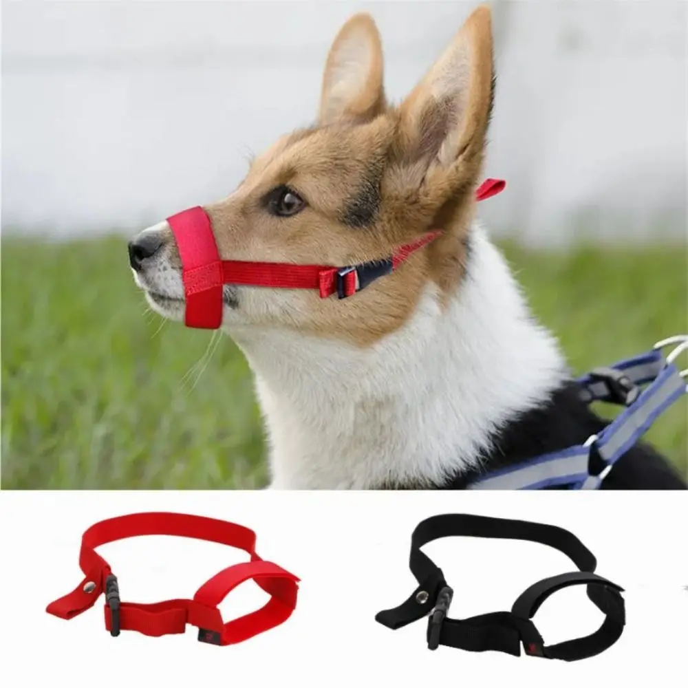 

Anti-biting Dog Muzzle Dog Supplies Breathable Soft Nylon Dog Straps Mask Adjustable Stop Barking Mouth Cover Dog