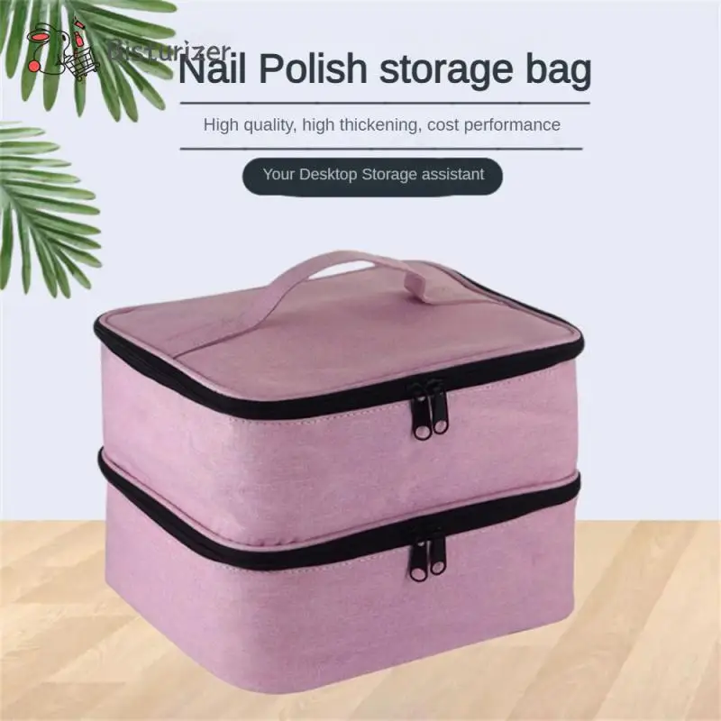 

Large Capacity Storage Bag Wear Resistance Hand-held Cosmetic Bag Waterproof Thickening Portable Storage Box Nail Storage Box