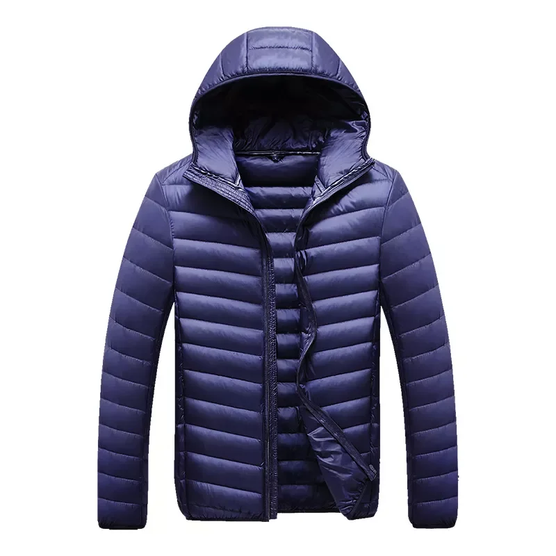 New2022 2021 Winter New Light Packable Down Jacket Men Autumn Fashion Slim Hooded Jacket Coat Plus Size Casual Brand Down Jacket