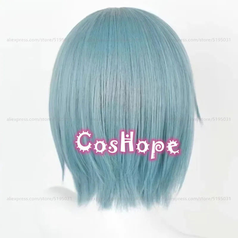 Мики Саяка Косплей Парик 30 см Сине-Серый Аниме Парики Термостойкие Синтетические