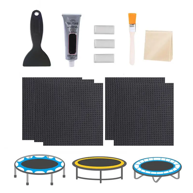 

Square On Patches Repair Trampoline 4 X 4 Inch Square Glue On Patches Repairing Waterproof Patch For Fixing Tent Trampoline Mat