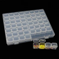 2022 56 slots diamond painting plastic storage box embroidery accessory case clear beads storage boxes cross stitch tools
