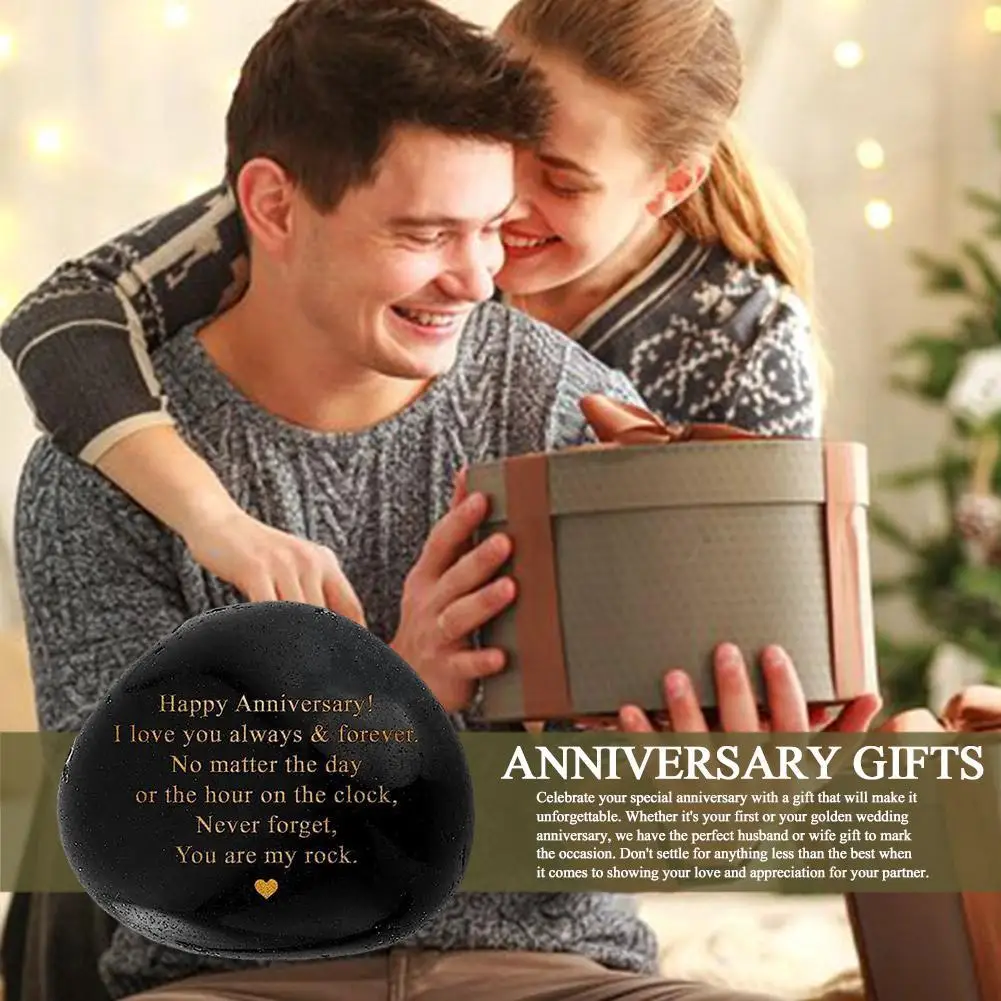 

1PCS Happy Wedding Anniversary Stones Heartwarming You My Gift Stone Wedding Are Anniversary Y7Y6